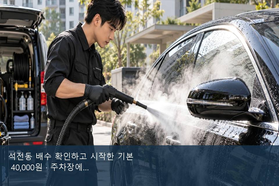 석전동 배수 확인하고 시작한 기본 40,000원 · 주차장에서 부른 날